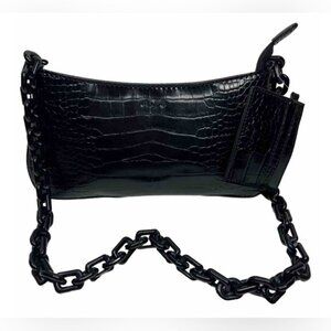 NWT ALDO Griregann Faux Leather Small Shoulder Purse Chain Strap Card Holder SET